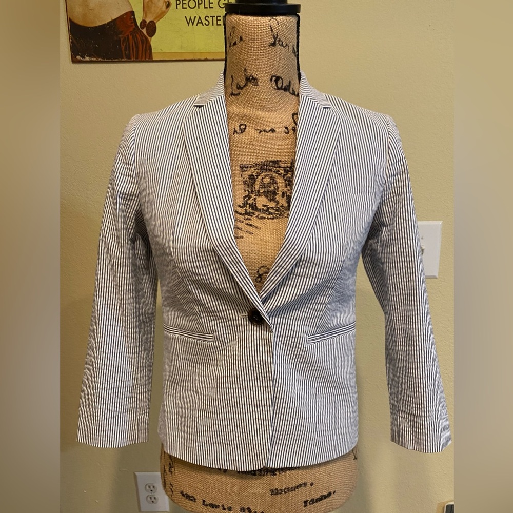 Ann Taylor Seersucker Blazer.